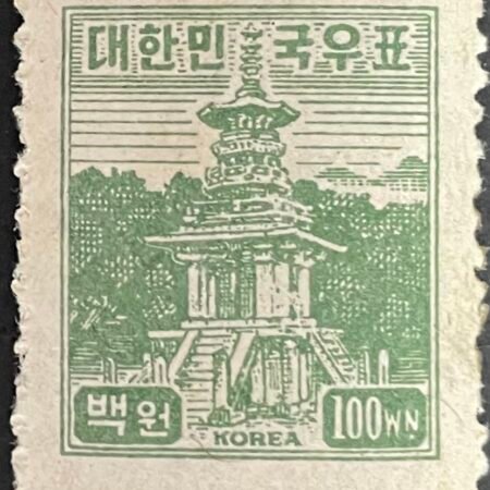 1949 Korea  Tabo Pagoda, Kyongju  100 Stamp SC#105 MH