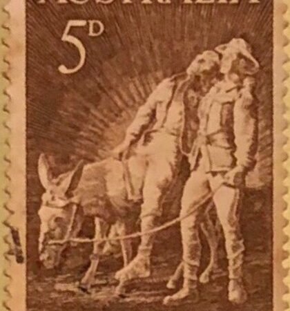SOLD OUT - 1965 Australia Cowbay 5D Stamp MNH