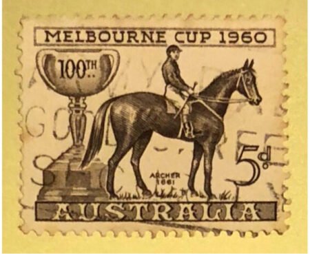 SOLD OUT - 1960_Australia_ Melbourne Cup & Winner Archer _5p _Stamp