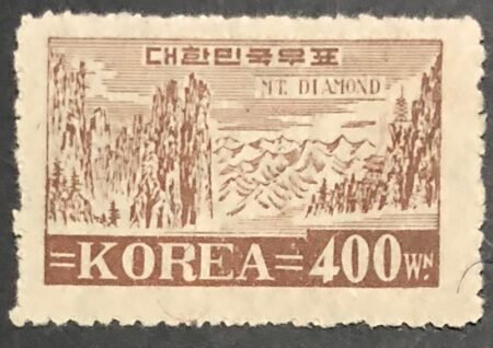 1949 Korea  Diamond Mountains  400 Stamp SC#112 MH