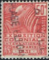 1930_France___Fachi_Girl___50c_stamps_SC#260_stamp