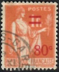 1941_France___Peace__;_Red_Ovpt._50c_stamps_SC#405_stamps