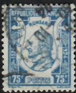 1924_France___Pierre_De_Ronsard__;Bluish_Paper_75c_stamps_SC#219_stamps